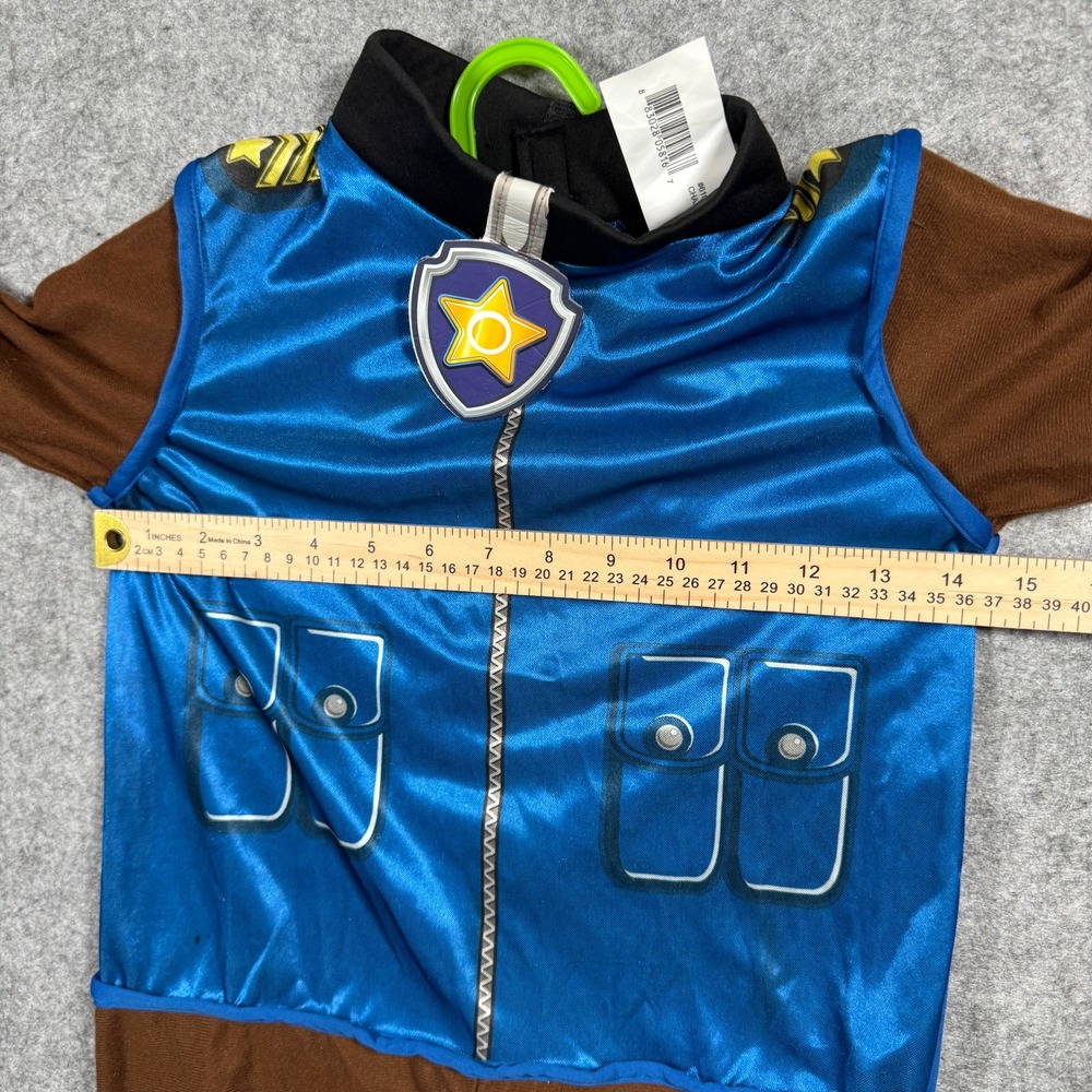 Rubies Boys Paw Patrol Chase Costume Small Blue Brown Police Dog Jumpsuit - Picture 6 of 14